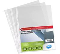 50 x BUSTE FORATE ALTO SPESSORE 22X30 PER RACCOGLITORI AD ANELLI DOCUMENTI