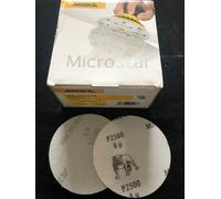 50 X Mirka Dischi Microstar Ø 77 MM Presa P2500 senza Fori