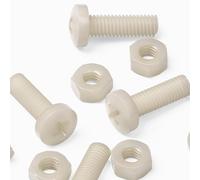 50 x Testa Bombata in Nylon, viti testate a croce in plastica per macchine, M6 x 20mm, Bulloni in Plastica, Dadi & Rondelle