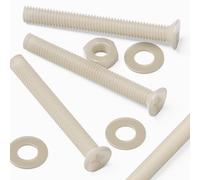 50 x testa svasatae in Nylon, viti in plastica per macchine, M3 x 25mm, Bulloni in Plastica, Dadi & Rondelle