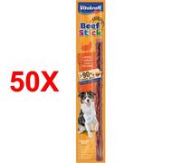 50 X Vitakraft Beef Stick Carne Di Tacchino 12 Grammi Per Cane Snack Premio