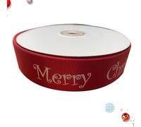 50 Yards Merry Christmas Craft Ribbon Christmas Trim Ribbon Cake Gift Wrapping