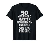 50 Year Old Fisherman Shirt - Funny Vintage Fishing Gift Maglietta