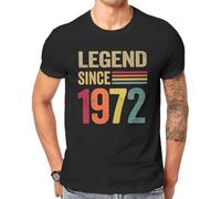 50 Year Old Gifts Legend Since Birthday Hipster Cotton Tshirts 1972 Men Harajuku Streetwear O Neck Top
