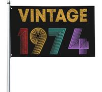 50 Years Old Vintage 1974 50Th Birthday Gifts Bandiera Esterna Con Occhielli Bandiera Da Esterno Moda Banner 90X150Cm Per Il Portico Interni Balcone