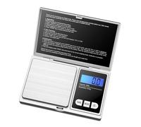 500/0.01g 200g/0.01g LCD Portatile Mini Bilancia Elettronica Digitale Custodia Tascabile Postale Cucina Gioielli Bilancia del Peso bilancia(Silver,500g 0.01g)