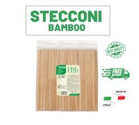 500 1000 5000 Stecconi in legno Spiedini Bamboo 25 cm diametro 3 mm