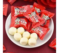 500-1000 g Il latte ha un sapore di caramelle morbide ripiene croccanti Palline di latte fresco Spuntini cinesi (1000g)