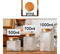 500-1000ml Vetro Barattoli Cibo Contenitori da Stoccaggio di Con Ermetico D New