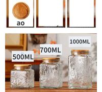 500-1000ml Vetro Barattoli Cibo Contenitori da Stoccaggio di Con Ermetico D New