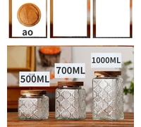 500-1000ml Vetro Barattoli Cibo Contenitori da Stoccaggio di Con Ermetico D New
