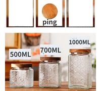 500-1000ml Vetro Barattoli Cibo Contenitori da Stoccaggio di Con Ermetico D New