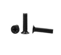 500-1000pcs M1/M1.2/M1.4/M1.6/M1.7/M2 piccole viti elettroniche nere con testa incastonata e fessura a croce, M1.2x6mm