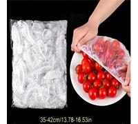 500/200/100/50/5 pezzi Pellicola trasparente monouso in plastica, utilizzata per conservare gli avanzi di cibo, con design elastico e autosigillante, adatta per coprire stoviglie, adatta per uso domes