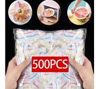 500/200/100/50/5 pezzi Pellicola trasparente monouso in plastica, utilizzata per conservare gli avanzi di cibo, con design elastico e autosigillante, adatta per coprire stoviglie, adatta per uso domes