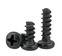 500/200/ 100 pezzi M1 M1.2 M1.4 M1.5 M1.6 M1.7 M2 M2.3 M2.6 PB Testa Pan Viti elettroniche micro nere Vite autofilettante(2mm,M1 (500pcs))