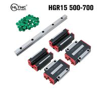 500/550/600/650/700mm HG hgr15 HGW15CC hgh15ca guida 15mm guida di guida lineare HGH15 4 blocchi per fresatrice cnc HGW15CC