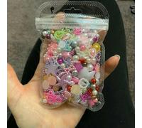 500-600 pezzi mix fiocco forma nail art ciondoli 50 g/borsa Aurora nastro resina fiocco 3D strass fai da te coreano manicure accessori-ZCF048-09Mix (50 g)