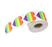 500 adesivi a forma di cuore arcobaleno perfetti per sfilate, festival e progetti fai da te, diffondere la consapevolezza (02)