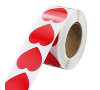 500 adesivi a forma di cuore rosso autoadesivi a forma di cuore, rotolo da 25 mm, piccoli adesivi a forma di cuore, per matrimoni, scrapbooking regali