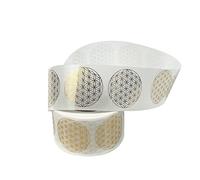 500 adesivi a forma di fiore della vita, 38 mm, rotondi, etichette autoadesive, su rotolo