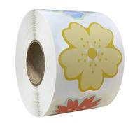 500 adesivi decorativi colorati a forma di fiore, per biglietti di San Valentino, lettere, buste, etichette autoadesive per imballaggi economici