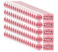 500 adesivi fragili, fragili, adesivi con scritta "Vorsicht Labels Handle with Care Packaging", etichette di segnalazione rosa per spedizione e trasloco, autoadesive