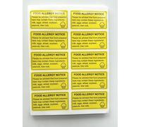 500 adesivi impermeabili per allergie alimentari, 1 x 5,1 cm