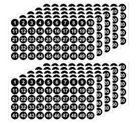 500 Adesivi Numerati da 1 a 50 - Etichette Impermeabili Autoadesive per Ordinamento Inventario, Organizzazione e Scatole di Immagazzinaggio