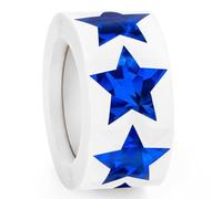 500 adesivi olografici blu a forma di stella, 2,5 cm, autoadesivi, metallizzati, glitterati, scintillanti adesivi a forma di stella, per bambini, studenti, insegnanti