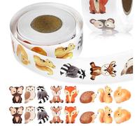 500 adesivi per bambini, motivo: animali della foresta