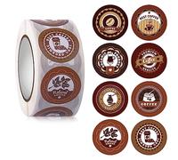 500 adesivi per bevande al caffè, carta da regalo, autoadesivi, per caffè, panetteria, pacchetti, ringraziamenti, set di biglietti per piccole imprese, colorati per baby shower, compleanno