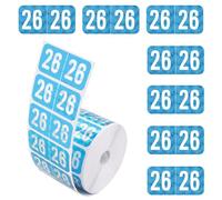 500 adesivi per l'anno 2026, etichette autoadesive per cartelle di file, etichette per l'anno 2026, codificate a colori, per cartelle con linguette finali, forniture per ufficio, 1,9 cm x 3,8 cm (blu