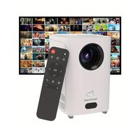 500 ANSI nativi 720P, supporta proiettore di decodifica 4K con WiFi e wireless, VenirCool Movie Home Theater con messa a fuoco elettrica, display da 300 pollici per interno/esterno, Smart Proyector