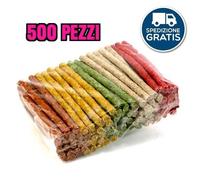 500 BASTONCINI COLORATI MASTICABILI PER CANI