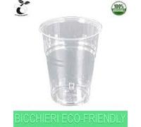 500 BICCHIERI BIODEGRADABILI Compostabili Monouso 200cc KRISTAL Trasparenti