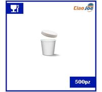 500 Bicchieri Carta 75ML con Coperchi - Bicchierini Caffè Termici Take Away