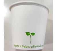 500 BICCHIERINI DI CARTA +COPERCHI ASPORTO CARTONCINO ML 90 CAFFE' BIO