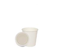 500 BICCHIERINI CAFFE CARTA 75 ml BIANCO DA ASPORTO BICCHIERI CON 500 COPERCHI