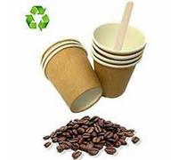 500 BICCHIERINI DI CARTA AVANA da 7,5 CL PER CAFFE' BICCHIERI BIODEGRADABILI