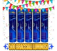 500 BRACCIALETTI FLUORESCENTI LUMINOSI STARLIGHT BRACCIALI DISCOTECA FLUO PARTY