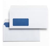 500 buste per lettera con finestra, 220 x 110 mm, stampabile, finestra termoresistente, con strip adesivo, buste d'ufficio