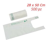 500 buste sacchetti 28x50 biodegradabili compostabili umido riciclaggio cucina