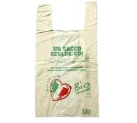 500 Buste SHOPPER Bianche LOVE biodegradabili e compostabili - 27x50 cm 1E9M