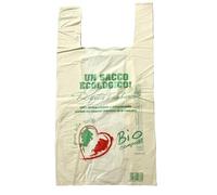 500 Buste SHOPPER Bianche LOVE biodegradabili e compostabili - 27x50 cm