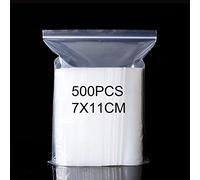 500 Bustine Trasparenti Richiudibili, Bustine Ermetiche Piccole,Sacchetti In Plastica Richiudibili Chiusura Sacchetto Zip Lock Riutilizzabile, Ispessimento e Durevole 7x11cm