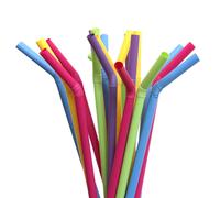 500 Cannucce colorate pieghevoli in PLA compostabili 24cm Ø8mm