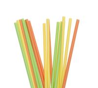 500 Cannucce colorate rigide BIO in PLA compostabili 21 cm Ø6 mm