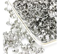 500 Chiodi da Tappezzeria, Basicon Puntine per Tappezzeria in Argento Chiodi Tappezzeria Puntine Decorativo Bullette Borchie Decorative per Mobili Divani Poltrone Letti Sedie Vintage, 17 x 11mm