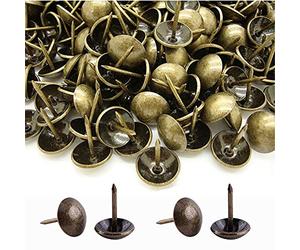 500 Chiodi da Tappezzeria, BetterJonny Puntine per Tappezzeria in Bronzo Chiodi Tappezzeria Puntine Decorativo Bullette Borchie Decorative per Mobili Divani Poltrone Letti Sedie Vintage, 17 x 11mm